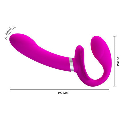 Pretty Love Strapless Strap-on Voorbindvibrator VALERIE - roze-Erotiekvoordeel.nl
