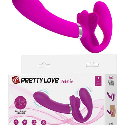 Pretty Love Strapless Strap-on Voorbindvibrator VALERIE - roze-Erotiekvoordeel.nl