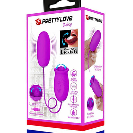 Pretty Love Vibrerend Eitje en Clit Licker DAISY 2 in 1 - roze-Erotiekvoordeel.nl