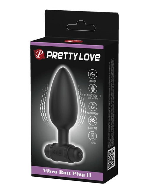 Pretty Love Vibrerende Buttplug Vibra Buttplug II - zwart-Erotiekvoordeel.nl