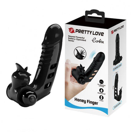 Pretty Love Vinger Vibrator Corbin - zwart-Erotiekvoordeel.nl