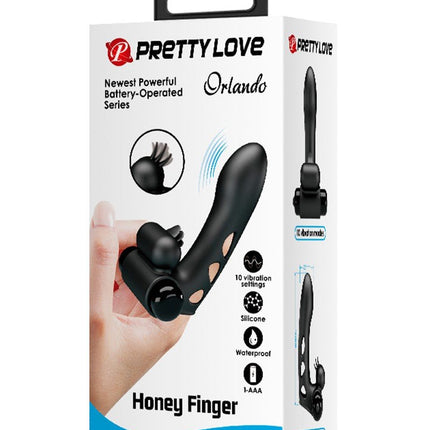 Pretty Love Vinger Vibrator Orlando - zwart-Erotiekvoordeel.nl