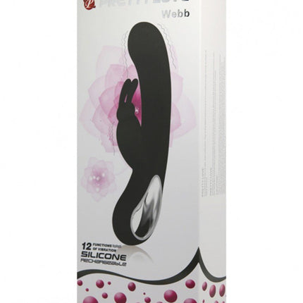Pretty Love Webb Rabbit Vibrator - zwart - Erotiekvoordeel.nl