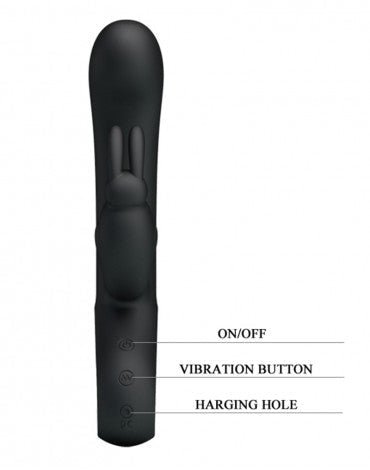 Pretty Love Webb Rabbit Vibrator - zwart - Erotiekvoordeel.nl