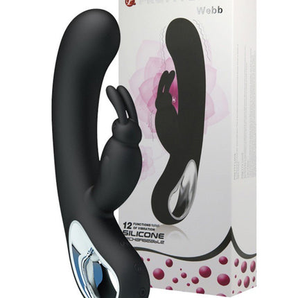 Pretty Love Webb Rabbit Vibrator - zwart - Erotiekvoordeel.nl