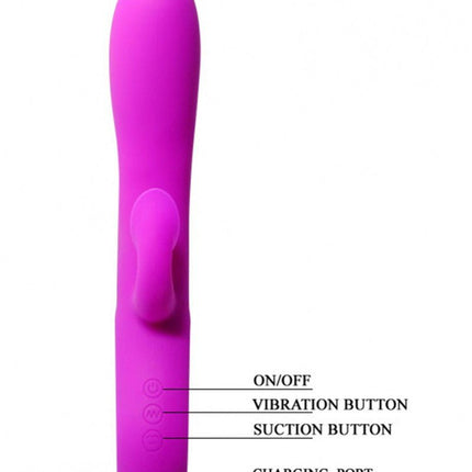 Pretty Love Zuigende Clitoris vibrator "Romance" - roze - Erotiekvoordeel.nl