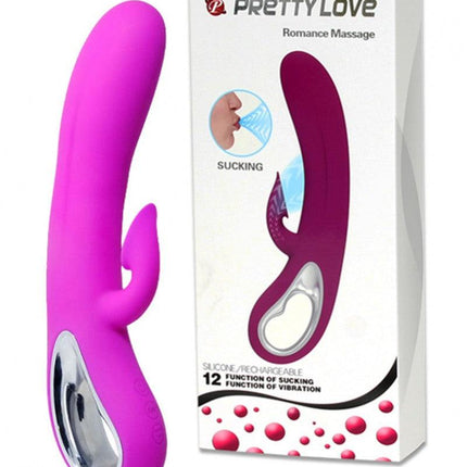 Pretty Love Zuigende Clitoris vibrator "Romance" - roze - Erotiekvoordeel.nl