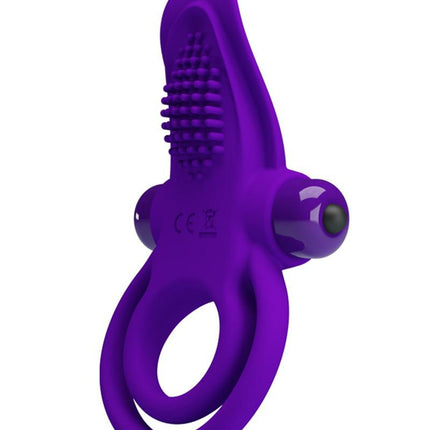 Pretty Love vibrerende cockring met clitoris tong stimulator - Erotiekvoordeel.nl