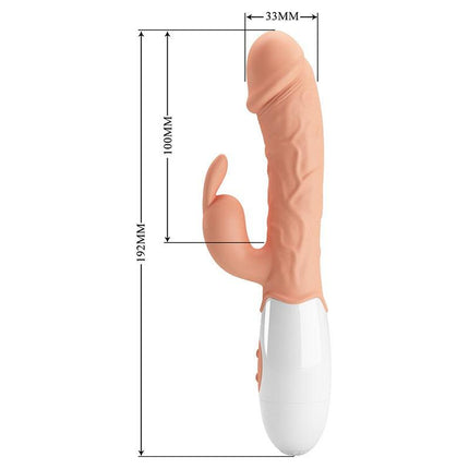 Pretty love Easter Bunny - Vibrator - Realistische Rabbit Vibrator - Lichte Huidskleur - Geeft Intens G Spot en Clitoris Stimulatie-Erotiekvoordeel.nl