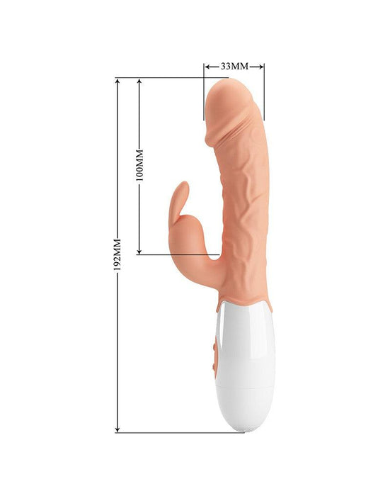 Pretty love Easter Bunny - Vibrator - Realistische Rabbit Vibrator - Lichte Huidskleur - Geeft Intens G Spot en Clitoris Stimulatie-Erotiekvoordeel.nl