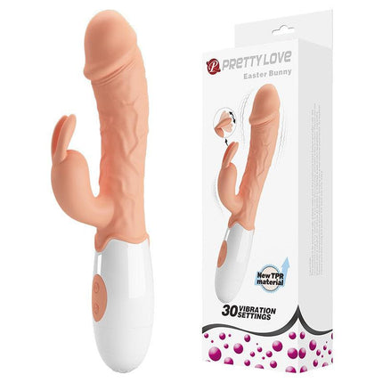 Pretty love Easter Bunny - Vibrator - Realistische Rabbit Vibrator - Lichte Huidskleur - Geeft Intens G Spot en Clitoris Stimulatie-Erotiekvoordeel.nl