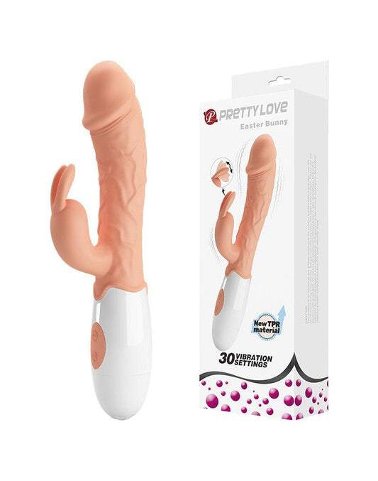 Pretty love Easter Bunny - Vibrator - Realistische Rabbit Vibrator - Lichte Huidskleur - Geeft Intens G Spot en Clitoris Stimulatie-Erotiekvoordeel.nl