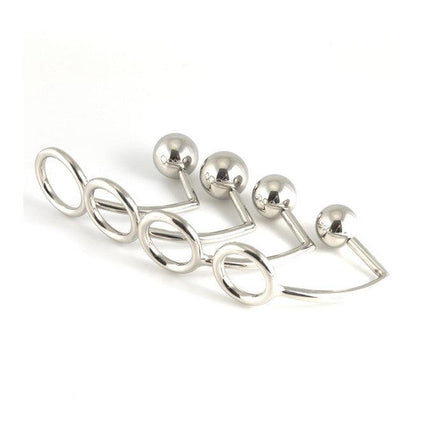 RVS Cockring met Buttplug | Anaal Slot Ø Ring 55 mm Ø Anaalbal 50 mm - Erotiekvoordeel.nl