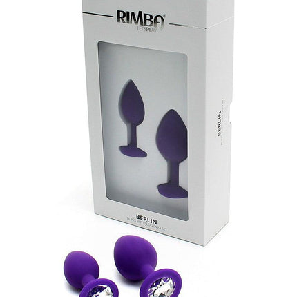 Rimba Berlin Bling Buttplug | Set met twee buttplugs met kristal - paars - Erotiekvoordeel.nl