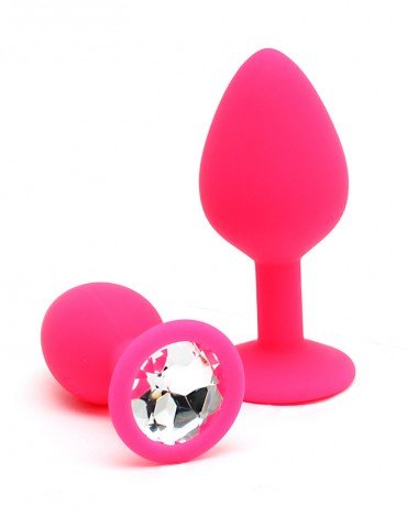 Rimba Berlin Bling Buttplug | Set met twee buttplugs met kristal - roze - Erotiekvoordeel.nl