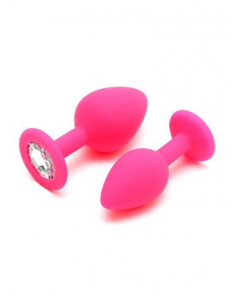 Rimba Berlin Bling Buttplug | Set met twee buttplugs met kristal - roze - Erotiekvoordeel.nl