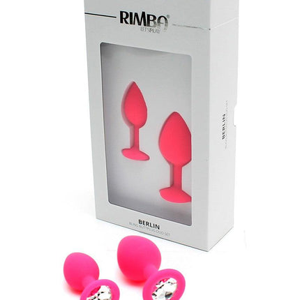 Rimba Berlin Bling Buttplug | Set met twee buttplugs met kristal - roze - Erotiekvoordeel.nl