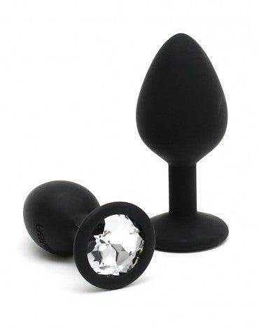 Rimba Berlin Bling Buttplug | Set met twee buttplugs met kristal - zwart - Erotiekvoordeel.nl