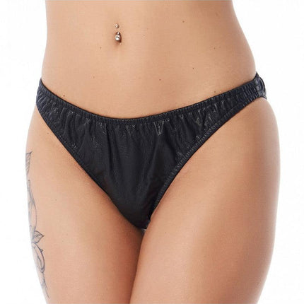 Leren slip met open kruis en kliksluitingen - Erotiekvoordeel.nl