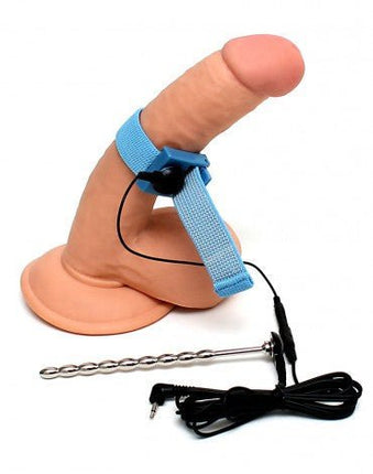 Rimba Electro Sex Geribbelde Dilator en Elastische Penis Strap- Erotiekvoordeel.nl