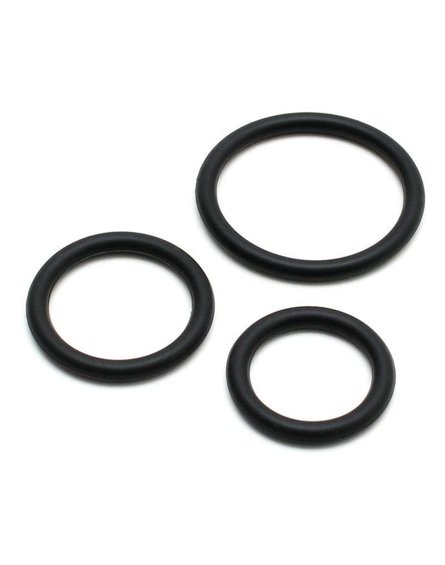 Rimba Flexibele siliconen cockringen set Ø 30, 40 en 50 mm - zwart- Erotiekvoordeel.nl