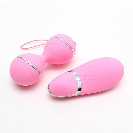 Rimba Ibiza Vibrator Set | clitoris vibrator en vibrerend eitje met remote control - roze- Erotiekvoordeel.nl