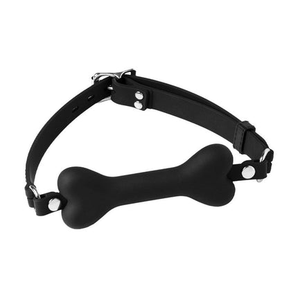 Rimba Latex Play Gag/Mondknevel met hondenbot - zwart-Erotiekvoordeel.nl