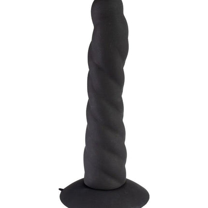 Rimba Latex Play - Strap On Dildo - Verwisselbare Siliconen Dildo voor Strap-on met Zuignap - Zwart-Erotiekvoordeel.nl