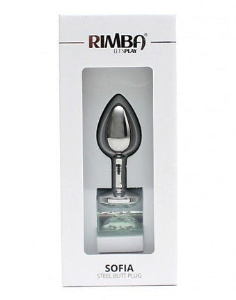 Rimba Metalen Buttplug met kristal Sofia - wit- Erotiekvoordeel.nl