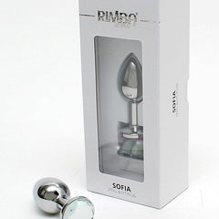 Rimba Metalen Buttplug met kristal Sofia - wit- Erotiekvoordeel.nl