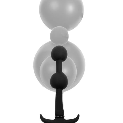 Rimba - Opblaasbare Anaalplug met Dubbele Ballon en Pomp - Siliconen - Zwart-Erotiekvoordeel.nl