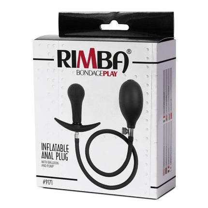 Rimba - Opblaasbare Anaalplug met Pomp - Siliconen - Zwart-Erotiekvoordeel.nl