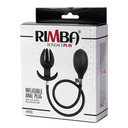 Rimba - Opblaasbare Anker Anaalplug met Pomp - Siliconen - Zwart-Erotiekvoordeel.nl