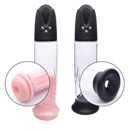 Rimba P Pump PP05 Elektronische Penispomp met Vagina Sleeve - Zwart-Erotiekvoordeel.nl