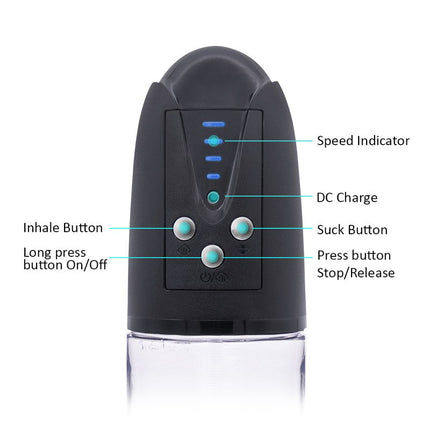 Rimba P Pump PP05 Elektronische Penispomp met Vagina Sleeve - Zwart-Erotiekvoordeel.nl