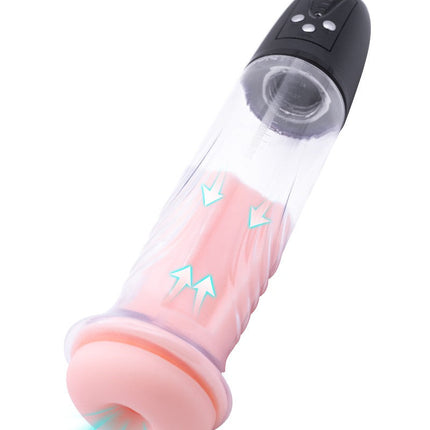 Rimba P Pump PP05 Elektronische Penispomp met Vagina Sleeve - Zwart-Erotiekvoordeel.nl