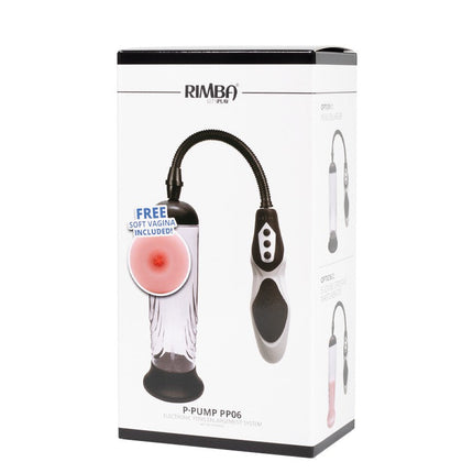 Rimba P Pump PP06 Penispomp met Afstandsbediening & Vagina Sleeve - Zwart-Erotiekvoordeel.nl