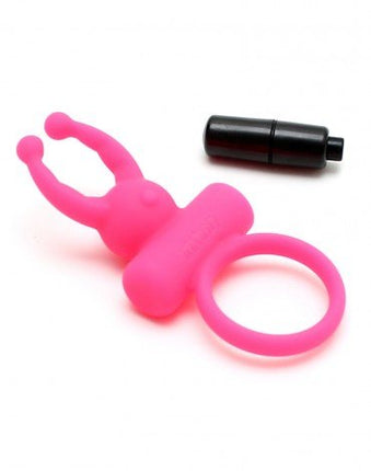 Rimba Rome vibrerende cockring met clitoris stimulatie - roze- Erotiekvoordeel.nl