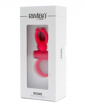 Rimba Rome vibrerende cockring met clitoris stimulatie - roze- Erotiekvoordeel.nl