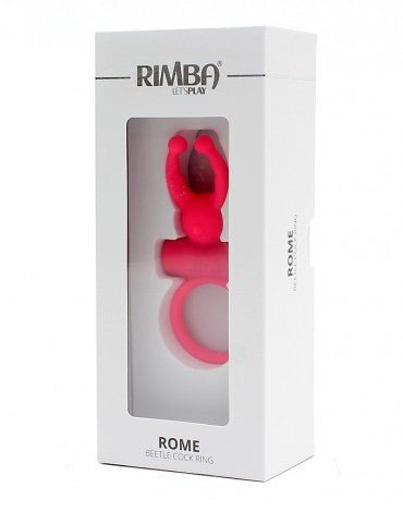 Rimba Rome vibrerende cockring met clitoris stimulatie - roze- Erotiekvoordeel.nl
