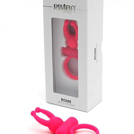 Rimba Rome vibrerende cockring met clitoris stimulatie - roze- Erotiekvoordeel.nl