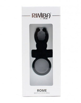 Rimba Rome vibrerende cockring met clitoris stimulatie - zwart- Erotiekvoordeel.nl
