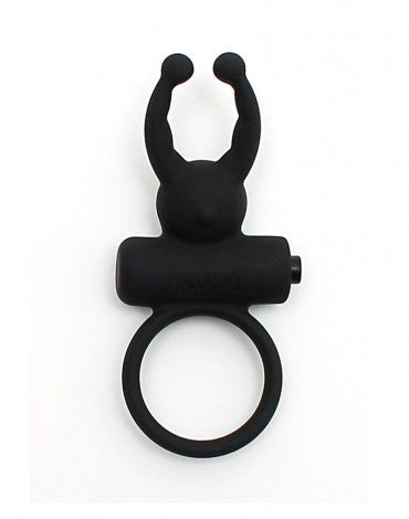Rimba Rome vibrerende cockring met clitoris stimulatie - zwart- Erotiekvoordeel.nl