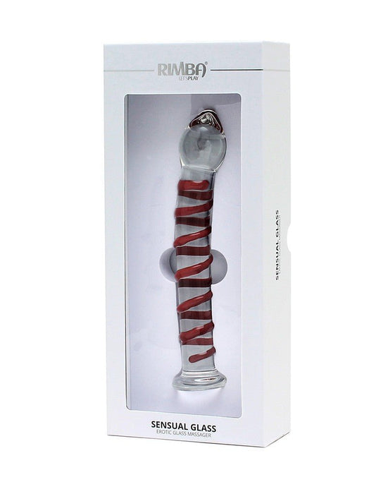 Rimba Sensual Glass Glazen Dildo Ursula - transparant/rood-Erotiekvoordeel.nl