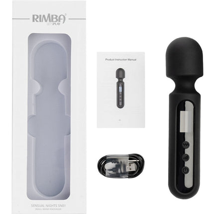 Rimba - Sensual Nights SN01 - Kleine Wand Vibrator - Massager - Zwart-Erotiekvoordeel.nl