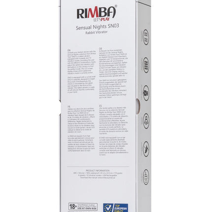 Rimba - Sensual Nights SN03 - Rabbit Vibrator - Tarzan Vibrator - Zwart-Erotiekvoordeel.nl