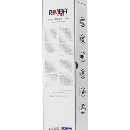 Rimba - Sensual Nights SN05 - Grote Wand Vibrator - Massager - Zwart-Erotiekvoordeel.nl