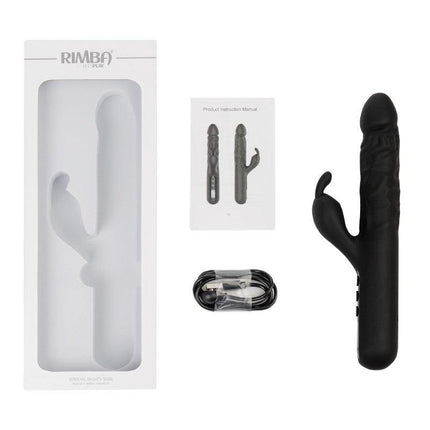 Rimba - Sensual Nights SN06 - Realistische Rabbit Vibrator - Zwart-Erotiekvoordeel.nl