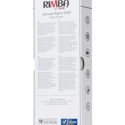 Rimba - Sensual nights SN02 - Bullet Vibrator - Zwart-Erotiekvoordeel.nl