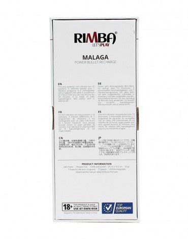 Rimba Toys Malaga Bullet Vibrator | krachtige zwarte mini vibrator- Erotiekvoordeel.nl